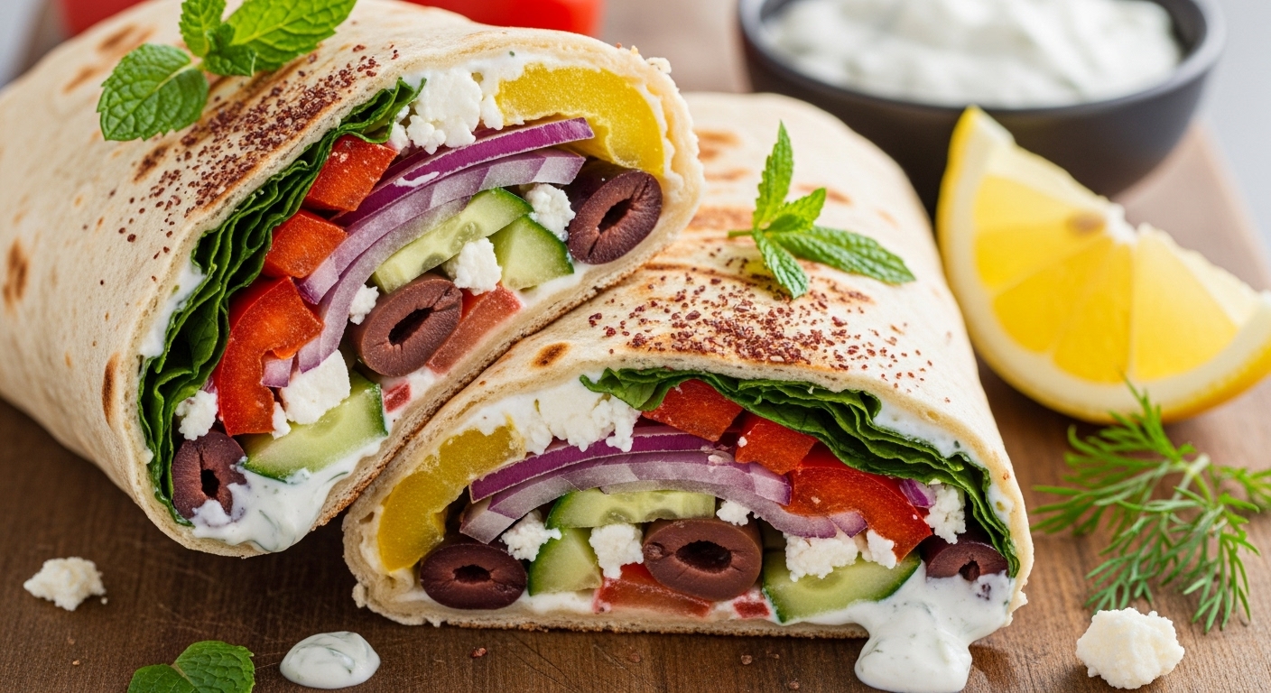 Mediterranean Veggie Wrap 