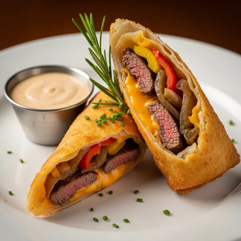 Philly Cheesesteak Egg Rolls